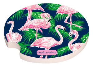 Car Coaster - Flamingo - by Simply Southern