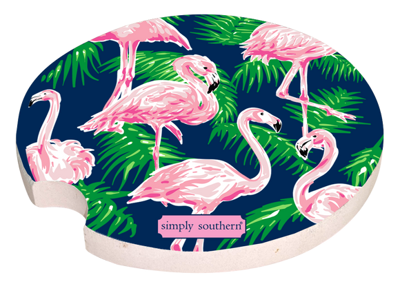 Car Coaster - Flamingo - by Simply Southern