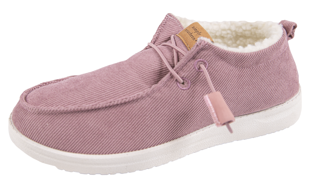 Corduroy Fleece Women's Slip-on Shoes - Dawn - by Simply Southern