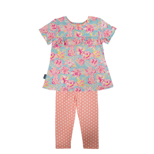 Malibu Toddler Short Sleeve Pants Set - Tropic - by Simply Southern - www.HereTodayGoneTomorrow.store