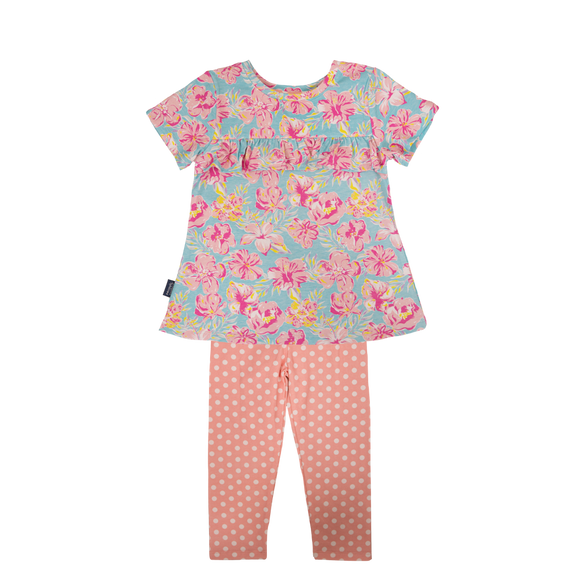 Malibu Toddler Short Sleeve Pants Set - Tropic - by Simply Southern - www.HereTodayGoneTomorrow.store