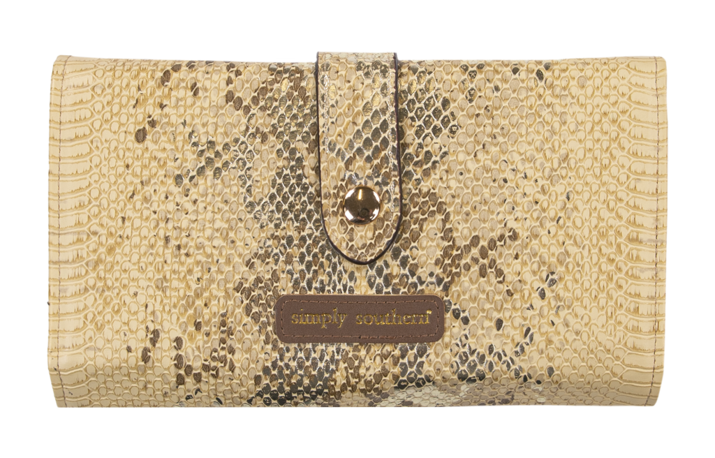 Vegan Leather Wallet - Snakeskin - by Simply Southern