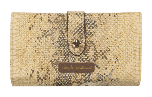 Vegan Leather Wallet - Snakeskin - by Simply Southern