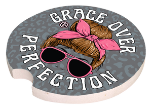 Car Coaster - Grace Over Perfection - by Simply Southern