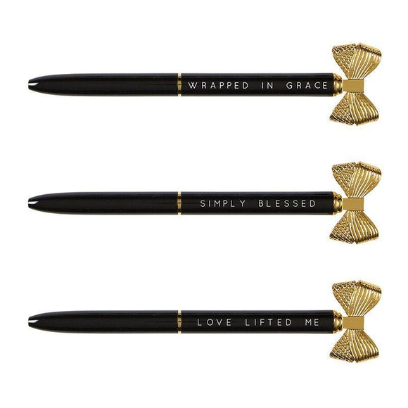 Black Bow Pen - by Faithworks