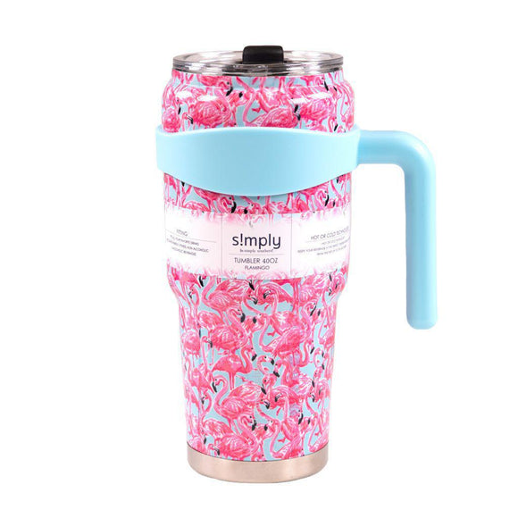 Flamingo - 40oz Large Tumbler - by Simply Southern