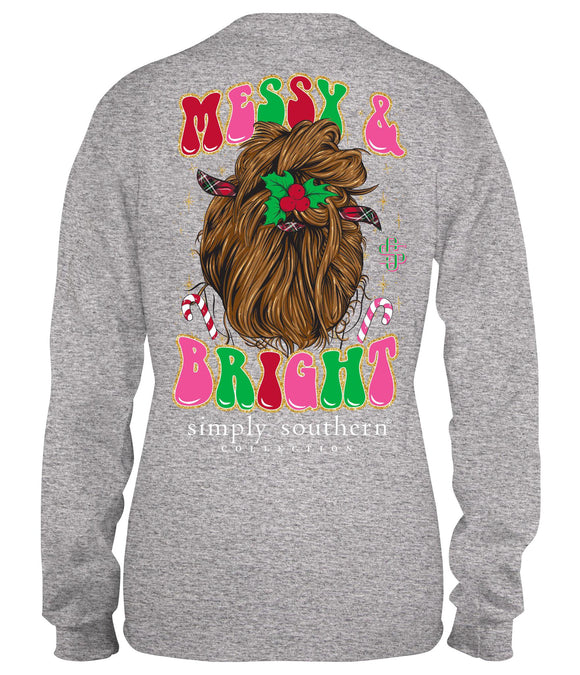 Messy and Bright (Long Sleeve T-Shirt) by Simply Southern