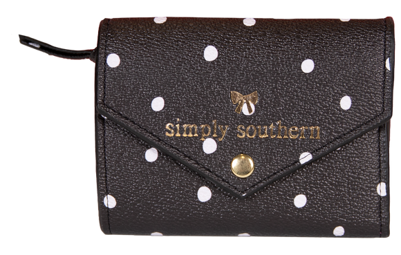 Vegan Leather Trifold Wallet - Dots - by Simply Southern Buy at Here Today Gone Tomorrow! (Rome, GA)