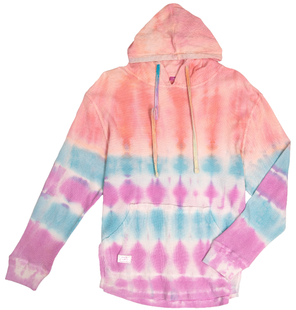 Tie Dye Waffle Hoodie - Candy - by Simply Southern