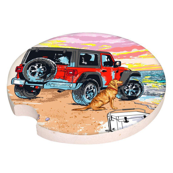 Men's Car Coaster - Beach - by Simply Southern