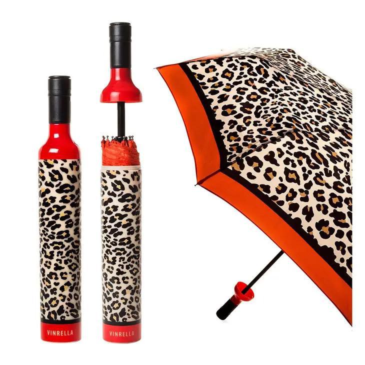 Leopard Print Bottle Umbrella - by Vinrella