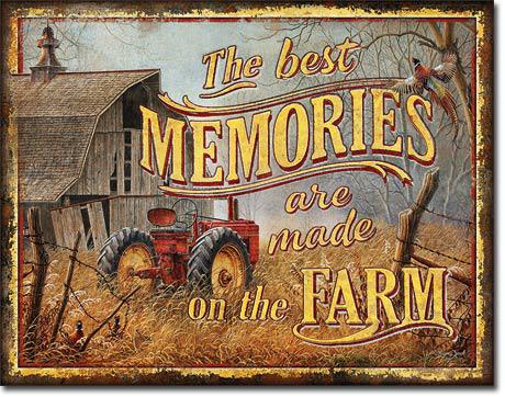 Farm Memories - Vintage-style Tin Sign