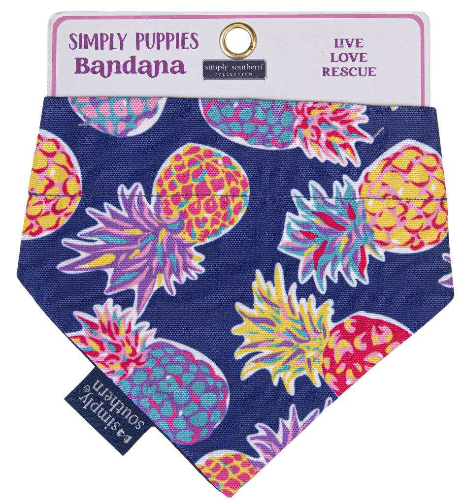 SIMPLY PUPPIES BANDANA - Pineapple - by Simply Southern