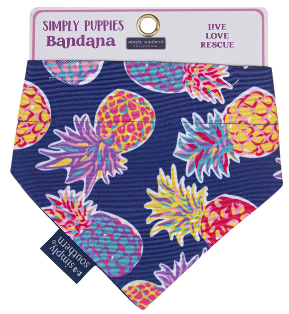 SIMPLY PUPPIES BANDANA - Pineapple - by Simply Southern