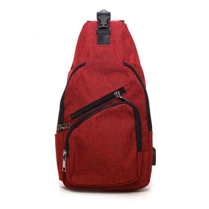 Anti-Theft Day Large Sling Bag - Red - by Calla