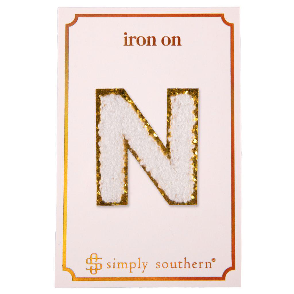 Iron on Patch White Letter - N - by Simply Southern