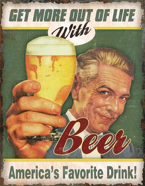Beer America's Favorite - Vintage-style Tin Sign