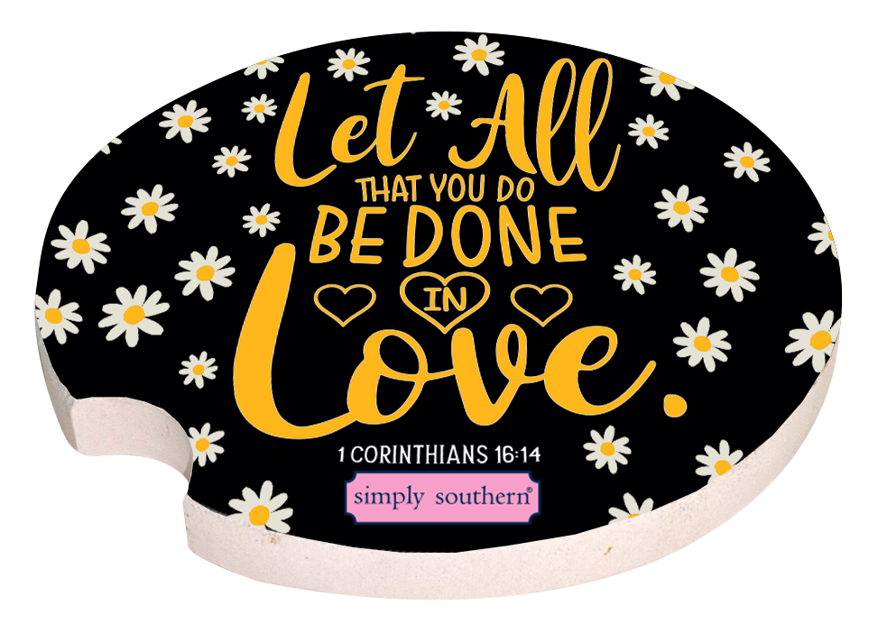 Car Coaster - Let All That You Do  - by Simply Southern