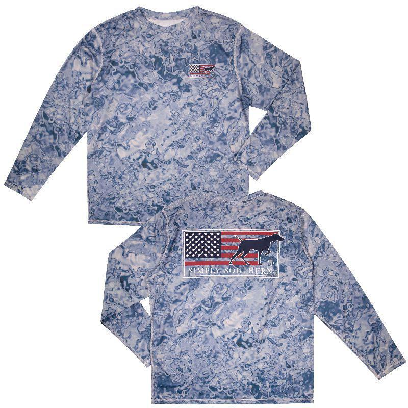 Simply Patriot (Men's Long Rash Guard T-Shirt) by Simply Southern