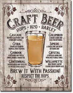 Brew It With Passion - Vintage-style Tin Sign - www.HereTodayGoneTomorrow.store