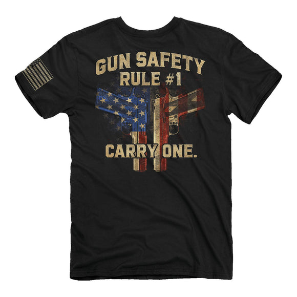 Gun Safety Rule (Men's Short Sleeve T-Shirt) by Buckwear