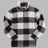 Quarter Zip Pullover Sherpa (Black & White Plaid) - by Boxercraft®