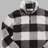 Quarter Zip Pullover Sherpa (Black & White Plaid) - by Boxercraft®