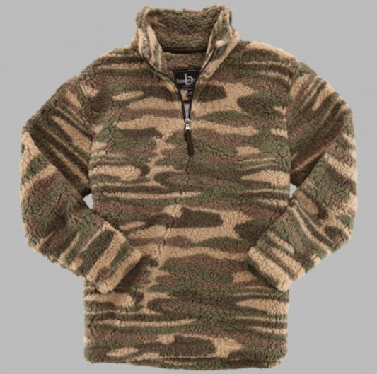 Quarter Zip Pullover Sherpa (Desert Camo) - by Boxercraft®