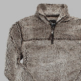 Quarter Zip Pullover Sherpa (Frosty Chocolate) - by Boxercraft®