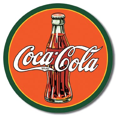 COKE - 30's Bottle & Logo - Vintage-style Tin Sign