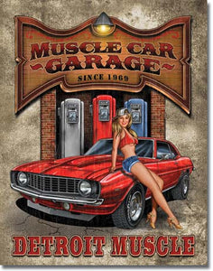 Legends - Muscle Car Garage - Vintage-style Tin Sign