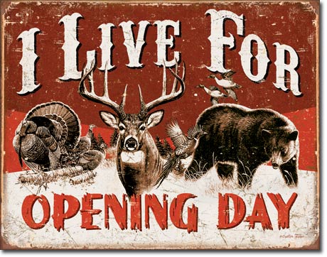 Live For Opening Day - Vintage-style Tin Sign