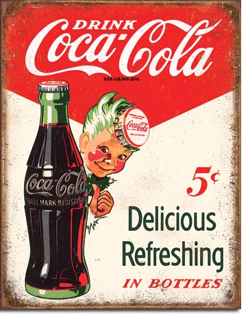 COKE - Sprite Boy 5 Cents - Vintage-style Tin Sign
