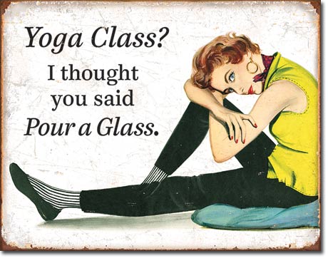 Yoga Class - Vintage-style Tin Sign