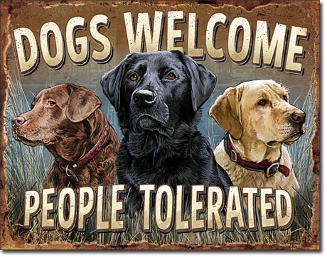 Dogs Welcome - Vintage-style Tin Sign