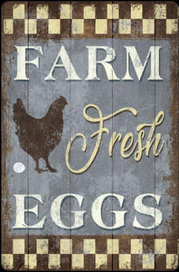 Fresh Eggs - Vintage-style Tin Sign
