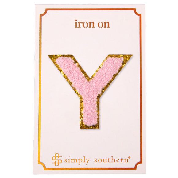 Iron on Patch Pink Letter - Y - by Simply Southern