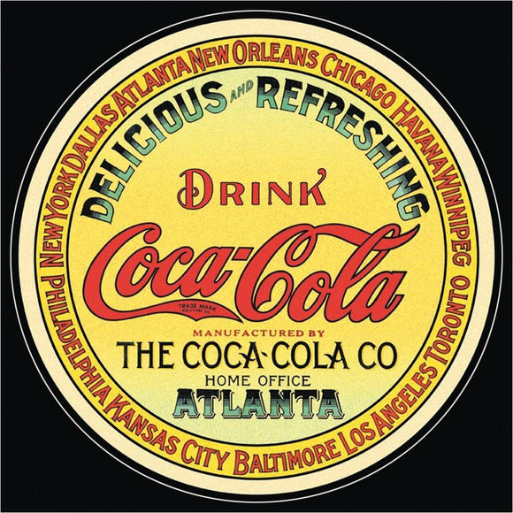 Coke Keg - Vintage-style Round Tin Sign