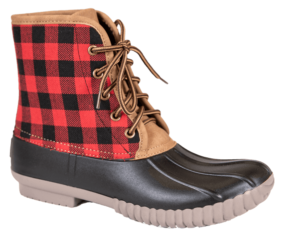 Plaid - Women's Duck Boots - by Simply Southern - www.HereTodayGoneTomorrow.store