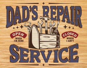 Dad's Repair Service - Vintage-style Tin Sign