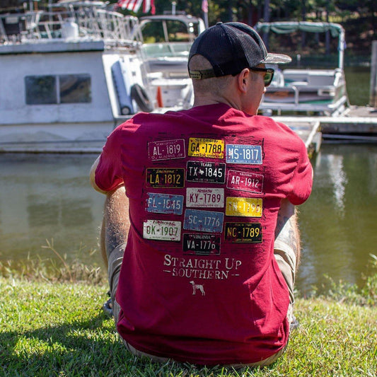 Southern Plates (Men's Short Sleeve T-Shirt) by Straight Up Southern