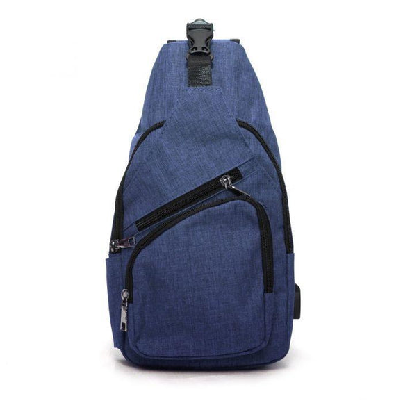 Anti-Theft Day Large Sling Bag - Navy - by Calla
