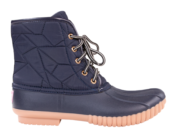 Quilted Navy - Women's Duck Boots - by Simply Southern