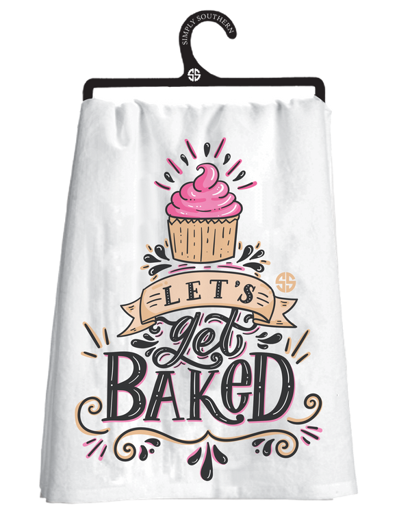 Happy Towel - Lets Get Baked - by Simply Southern Buy at Here Today Gone Tomorrow! (Rome, GA)