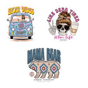 Sticker Set - Mom Vibes - by Simply Southern