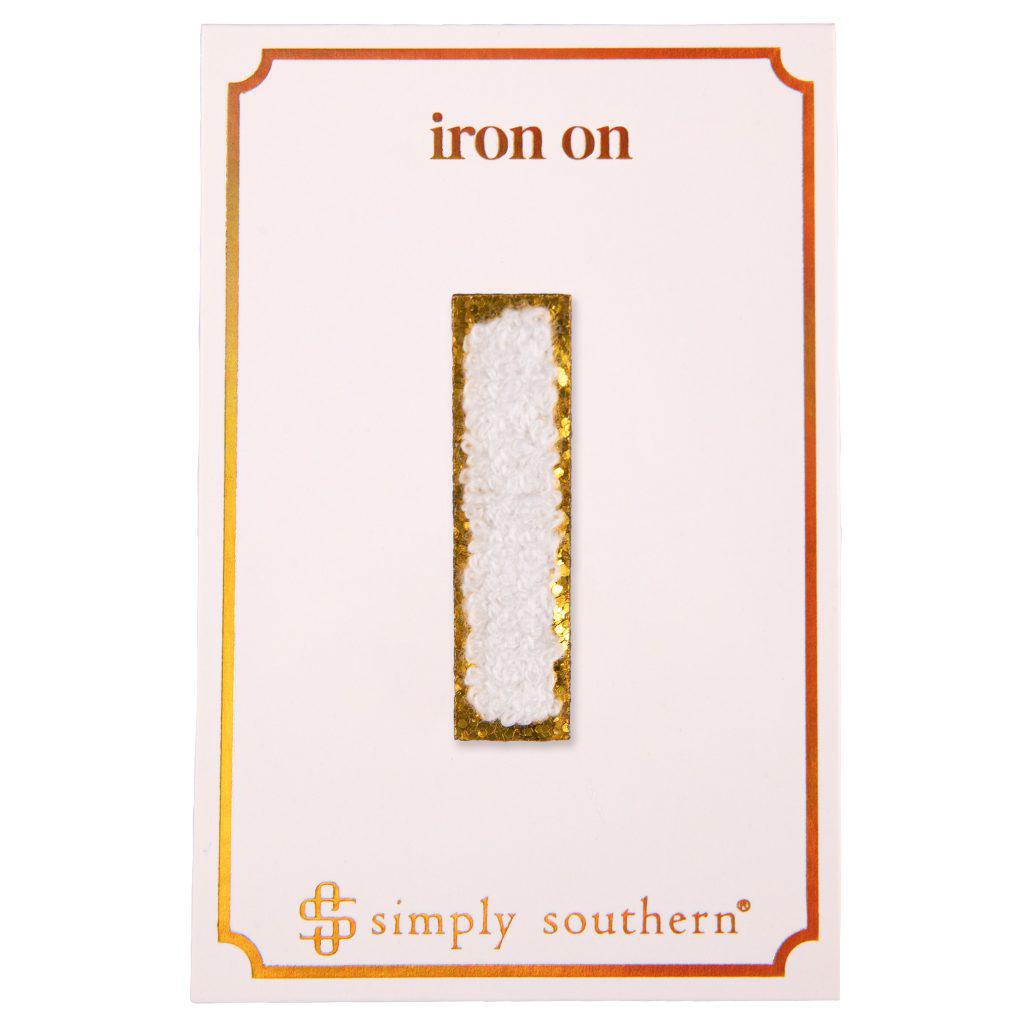 Iron on Patch White Letter - I - by Simply Southern