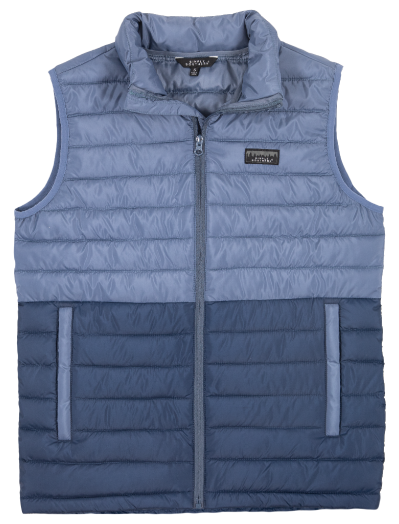 Guys Puffy Vest - Navy - by Simply Southern