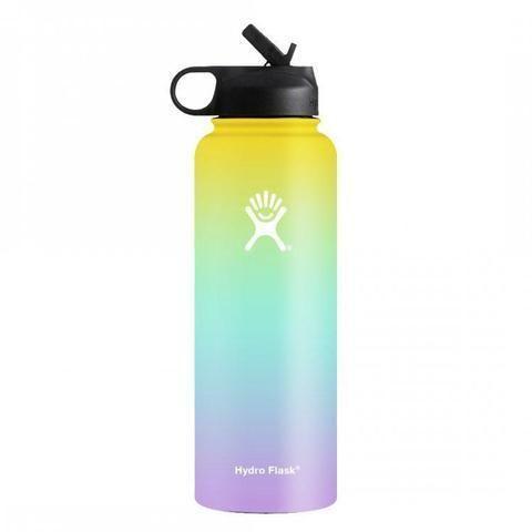 Aqua, Yellow, Purple 32 oz Wide mouth with Straw - by Hydroflask