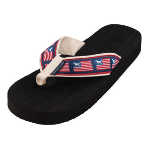 Flag - Men's Woven Flipflops - by Simply Southern