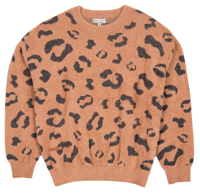 Fuzzy Print Sweater - Leo - by Simply Southern